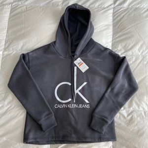 NWT Calvin Klein Cropped Hoodie